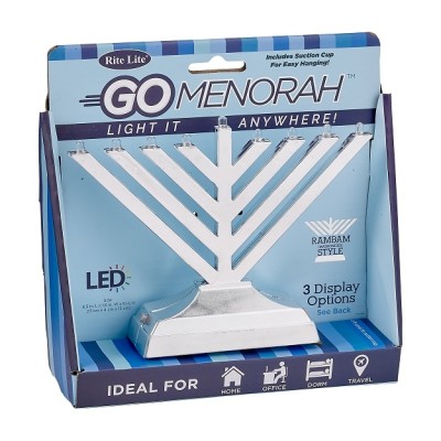 Menorah Electric Rambam Silver