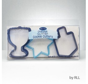 Set of 3 Chanukah Glitter Cookie Cutters