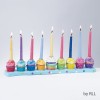 Menorah "Cupcakes" - Hand Painted Resin