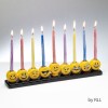 Menorah "Emoji" - Hand Painted Ceramic