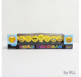 Menorah "Emoji" - Hand Painted Ceramic