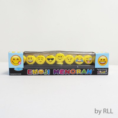 Menorah "Emoji" - Hand Painted Ceramic