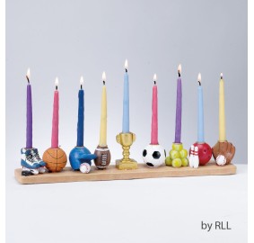 Sports Menorah - Hand Painted Resin