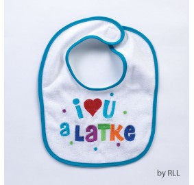 Chanukah Bib "I Love You a Latke"