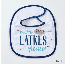 "More Latkes Please" Chanukah Bib