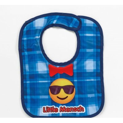 "Little Mensch" Printed Emoji Bib