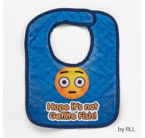 "Hope It's Not Gefilte Fish" Printed Emoji Bib