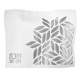 Challah Cover Laser Cut Floral Silver