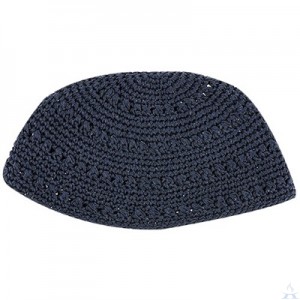 Frik Kippah Navy with Holes