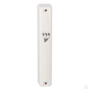 Mezuzah Cover White with Rubber Plug 20 Cm