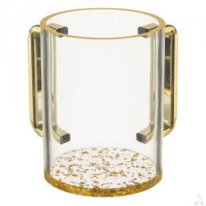 Wash Cup Acrylic Gold Sparkle