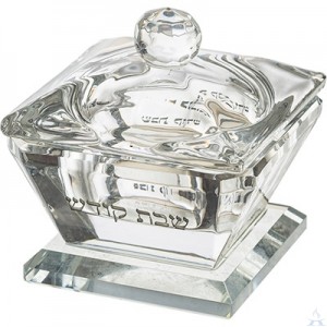 Crystal Salt Holder Shabbat Kodesh