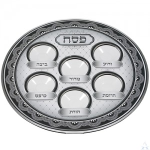 Grey Seder Plate