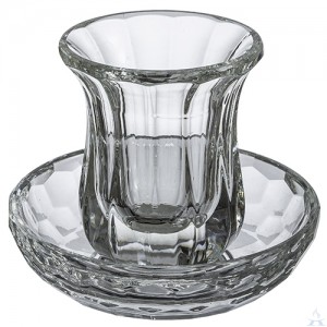 Crystal Kiddush Cup with Plate