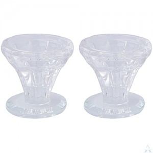 Crystal Candlesticks Pair Small