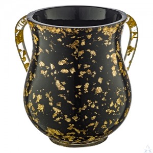 Wash Cup Polyresin Sparkle Gold