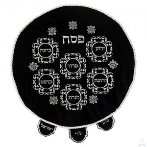 Matzah Cover Navy Velvet