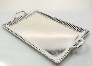 Candlestick Tray Silverplated  22"x13"