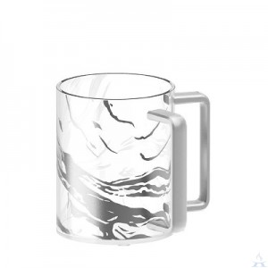 Wash Cup Acrylic Silver Handle
