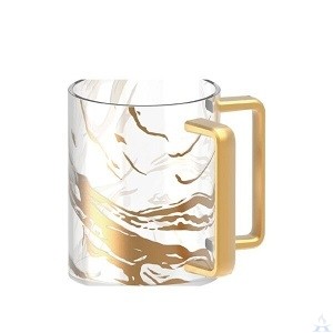 Wash Cup Acrylic Gold Handle