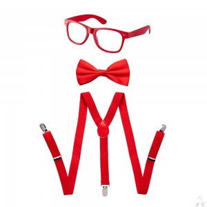 Adult Suspender Set Red
