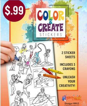 Color & Create Stickers Boys