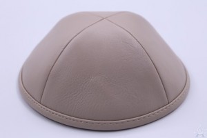 Kippah Taupe Leather