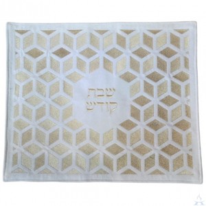 Challah Cover White & Gold Velvet