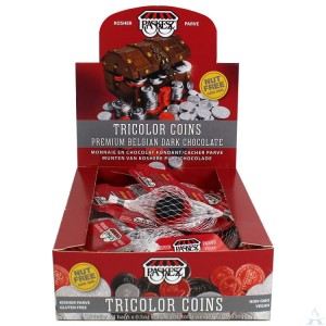 Parve Tricolor Chocolate Coins Box - Nut Free