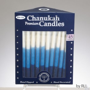 Chanuka Candles Blue/White